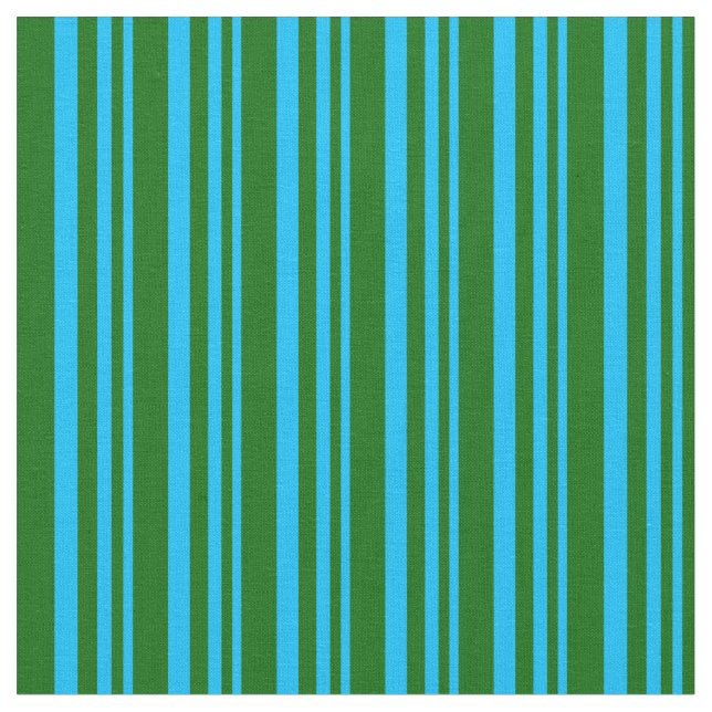 Tissu Bleu foncé et rayures de couleur vert foncé (Fermer)