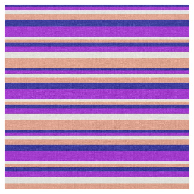 Tissu Bleu foncé, Violet foncé, Jaune clair et Saumon fo (Fermer)