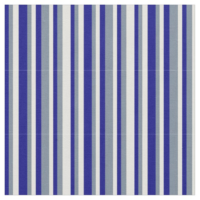 Tissu Bleu, gris ardoise clair et Motif jaune clair (Fermer)