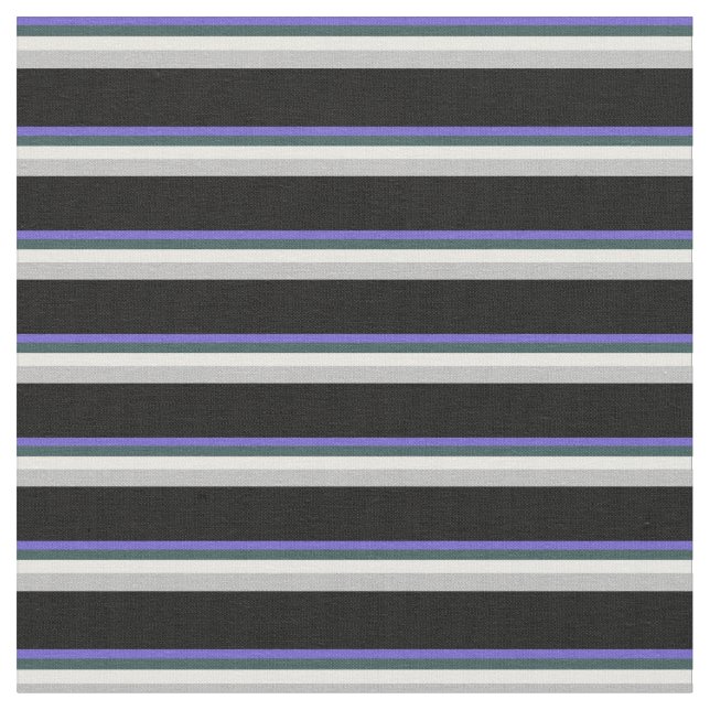 Tissu Bleu, gris ardoise foncée, crème à la menthe, gris (Fermer)