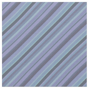 Tissu Bleu-gris bandes diagonales