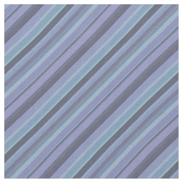 Tissu Bleu-gris bandes diagonales (Fermer)