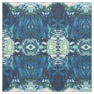 Tissu bleu, gris, crème et blanc 'Dublin