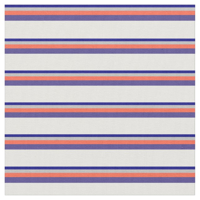 Tissu Bleu, gris, rouge, bleu ardoise foncée et blanc (Fermer)