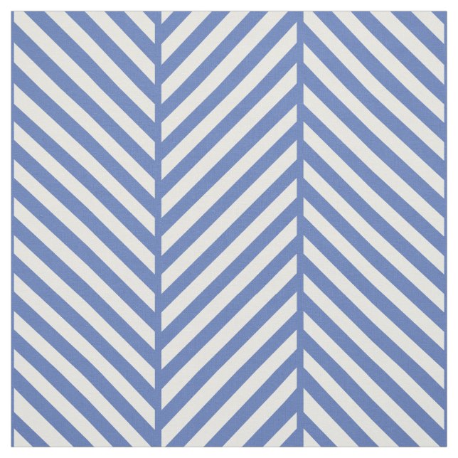 Tissu Bleu Herringbone Grande échelle (Échantillon)