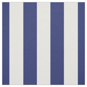 Tissu Bleu marine et blanc 1,5" motif de rayures