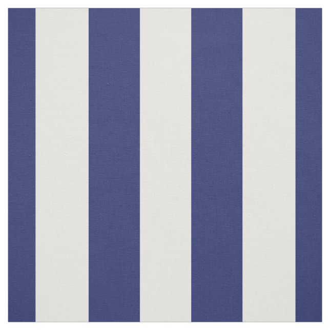 Tissu Bleu marine et blanc 1,5" motif de rayures (Échantillon)