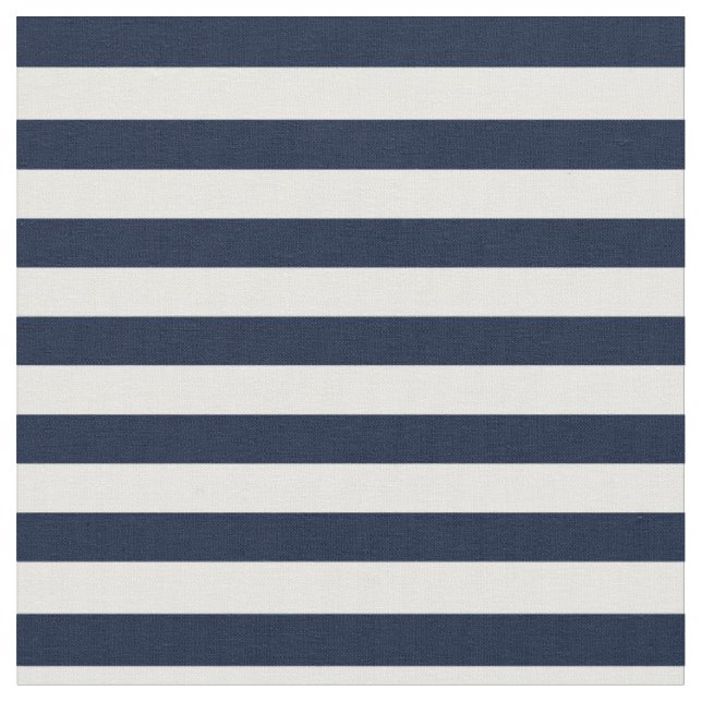 Tissu Bleu marine et blanc barrés (Fermer)
