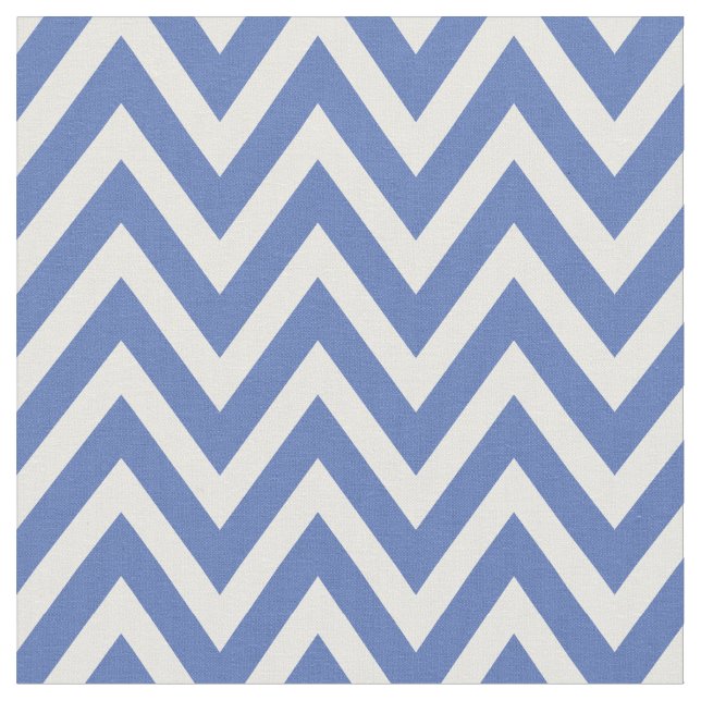 Tissu Bleu moderne Chevron Stripes (Fermer)