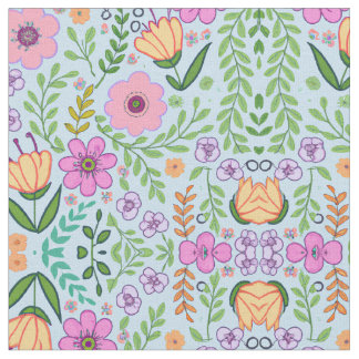 Tissu Bleu Motif couleur vive