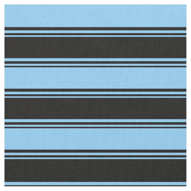 Tissu Bleu noir & clair Stripes de couleur bleu (Fermer)
