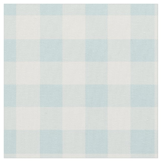Tissu Bleu oeuf de canard et carreaux gingham blanc (Fermer)