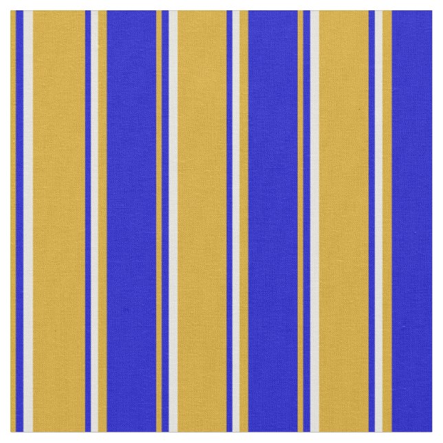 Tissu Bleu, or et Motif jaune clair (Fermer)