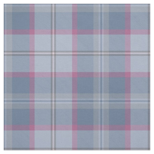 Tissu bleu pastel et rose Tartan (Échantillon)