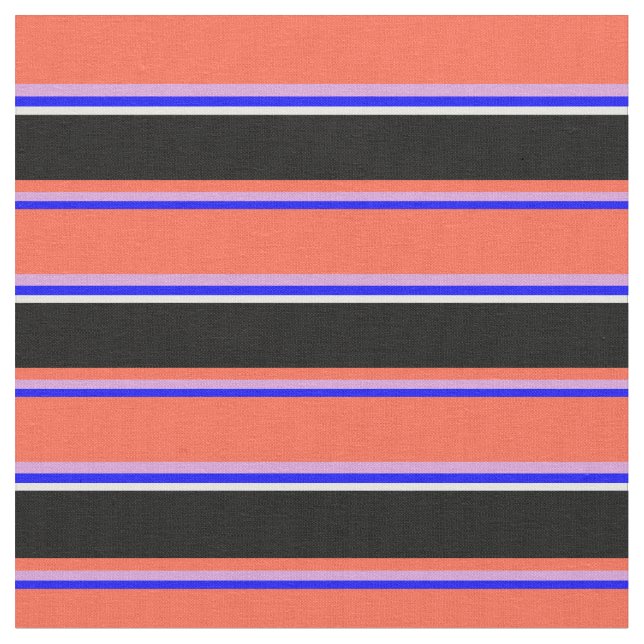 Tissu Bleu, Plum, Rouge, Noir et Blanc (Fermer)