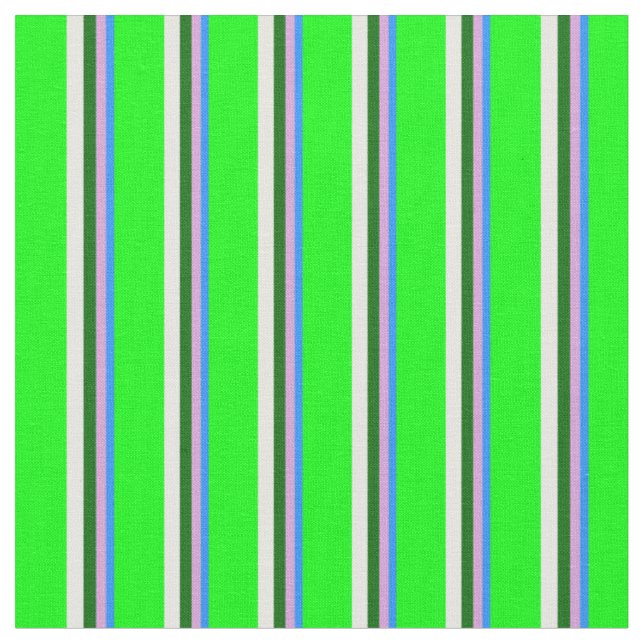 Tissu Bleu, Plum, Vert foncé, Blanc et Motif de chaux (Fermer)