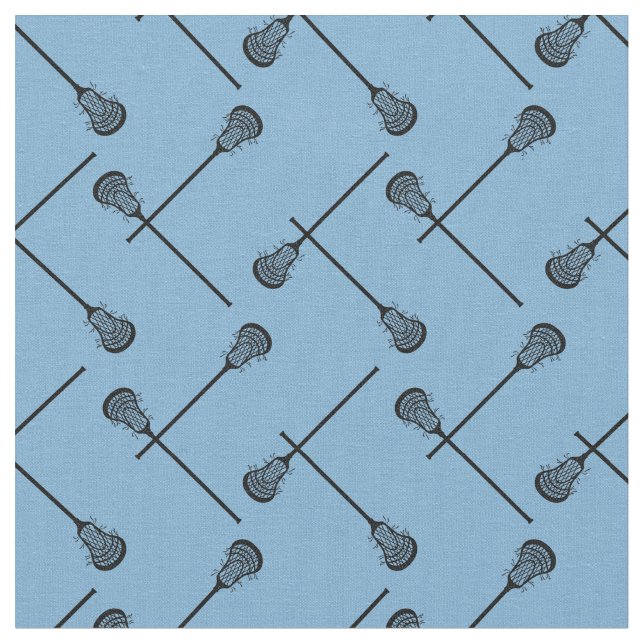 Tissu Bleu Poudre Bâtons noirs de crosse (Fermer)