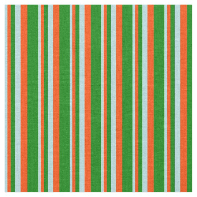 Tissu Bleu Poudre, Rouge et Vert (Fermer)