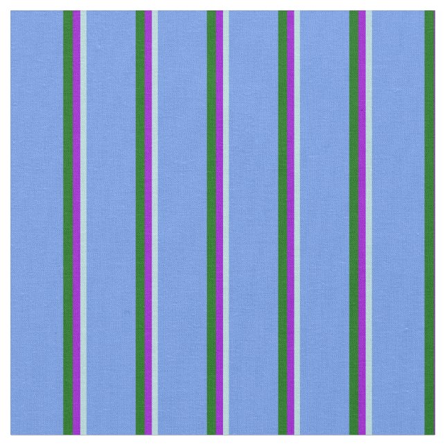 Tissu Bleu poudre, Violet foncé, Vert et Cornouailles Bl (Fermer)