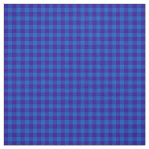 Tissu bleu profond élégant de motif de guingan d