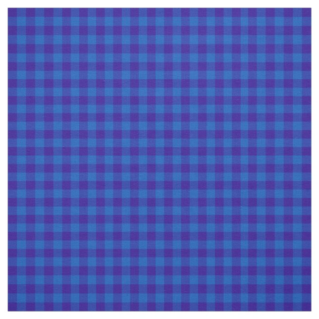 Tissu bleu profond élégant de motif de guingan de (Échantillon)