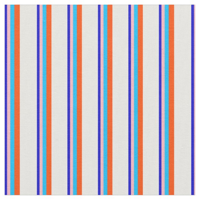 Tissu Bleu, rose clair, bleu ciel profond, rouge et blan (Fermer)