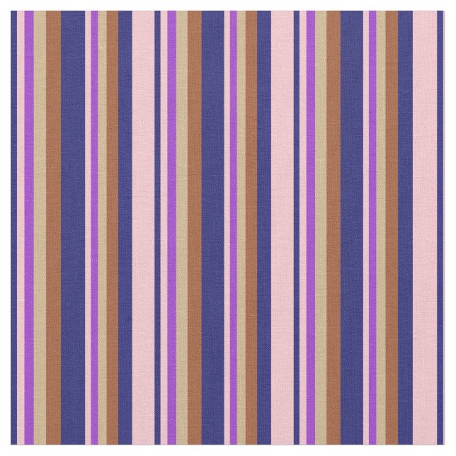 Tissu Bleu, rose, Orchidée foncée, Tan & Sienna (Fermer)