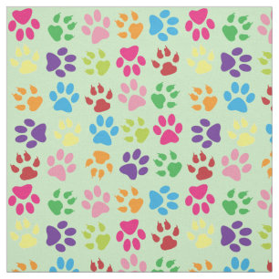 Tissu Bleu rose pourpre Vert orangé Pâtes de chien