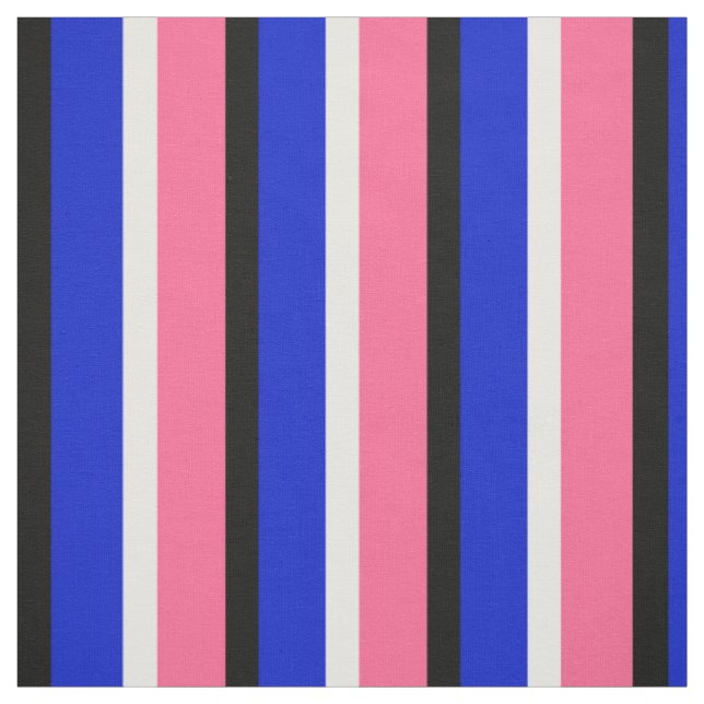 Tissu Bleu rose rayures Textile (Échantillon)