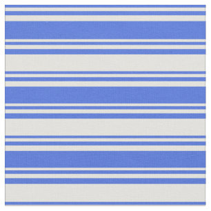 Tissu Bleu royal et couleurs jaunes claires