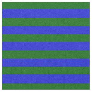 Tissu bleu royal, vert d'île, pied, rayures, barrées