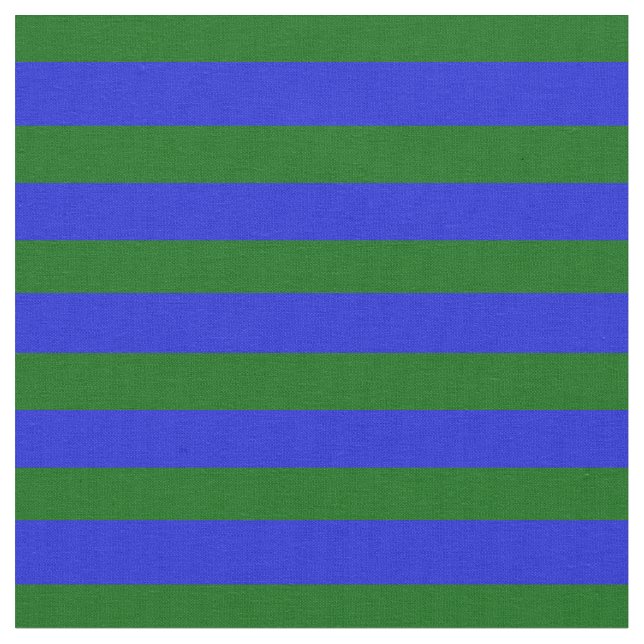 Tissu bleu royal, vert d'île, pied, rayures, barrées (Fermer)