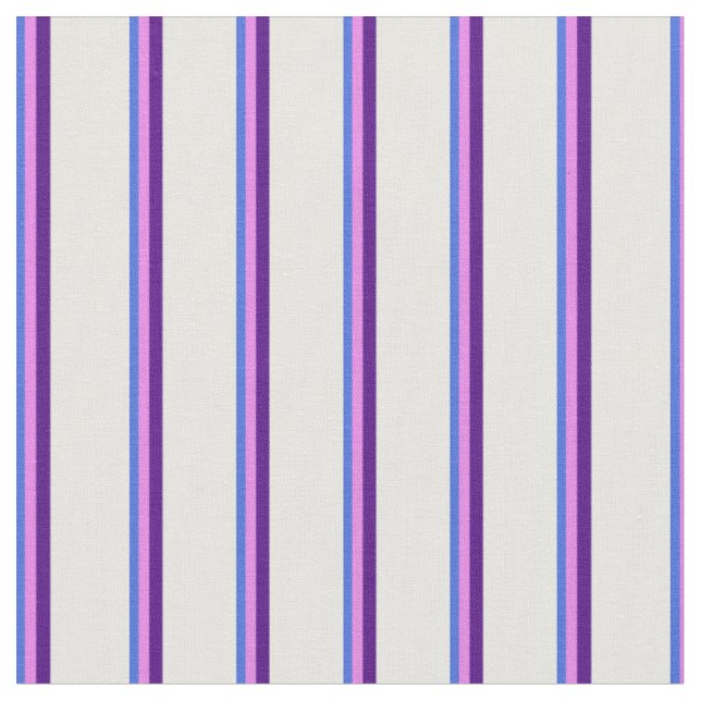Tissu Bleu Royal, Violet, Indigo & Blancs (Fermer)