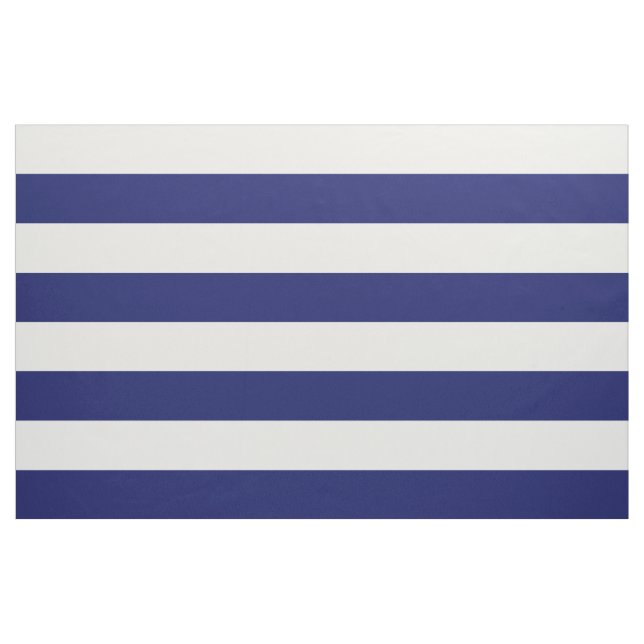 Tissu Bleu Sailor Stripe (grande échelle) (Fat Quarter)