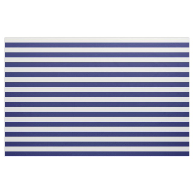 Tissu Bleu Sailor Stripe (moyenne échelle) (Yard)