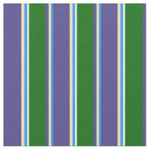 Tissu Bleu, Tan, Bleu Ardoise Foncé, Vert Foncé, Crème À