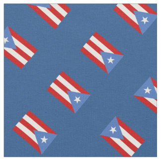 Tissu Bleu : Traditionnel : Drapeau de Porto Rico