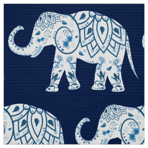 Tissu bleu turquoise d'éléphant