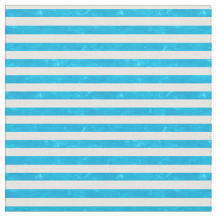 Tissu Bleu Turquoise et Blancs