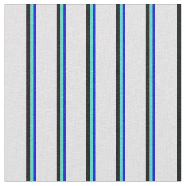 Tissu Bleu, Turquoise, Noir et Lavande (Fermer)