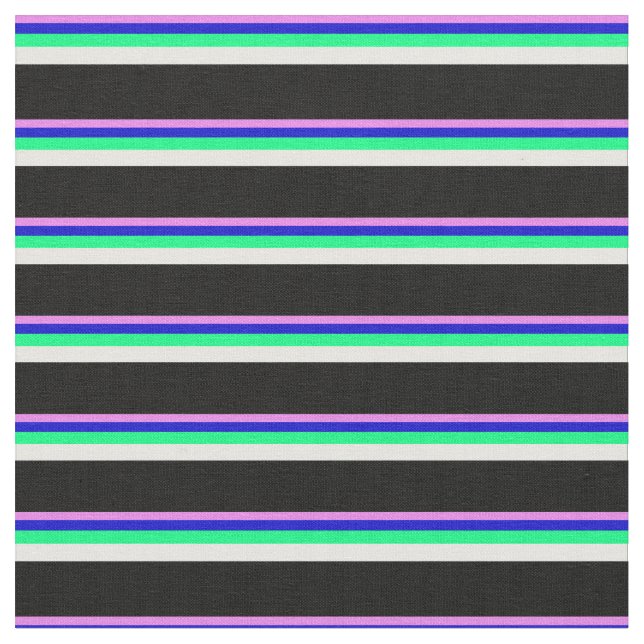 Tissu Bleu, Vert, Blanc et Noir (Fermer)
