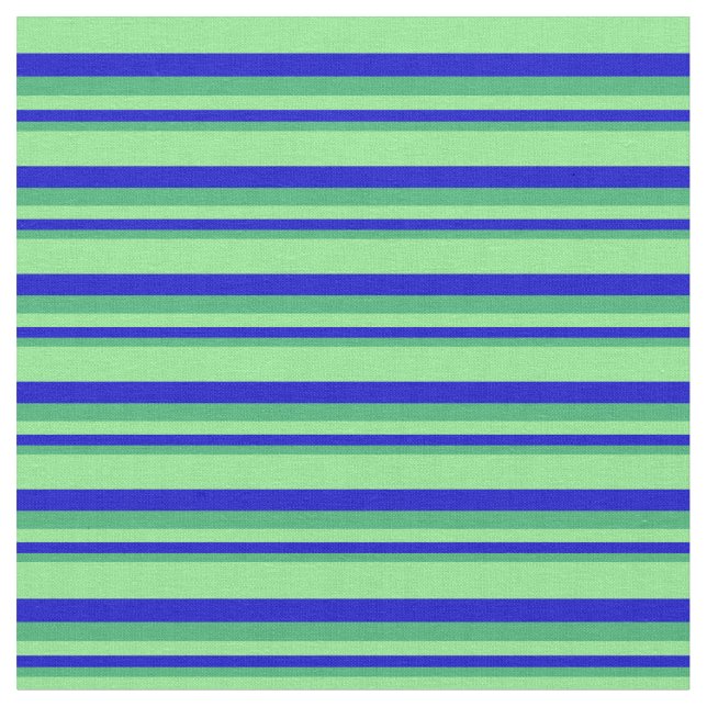 Tissu Bleu, vert clair et vert mer (Fermer)