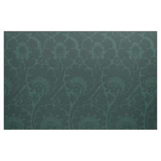 Tissu Bleu-vert foncé Renaissance Floral