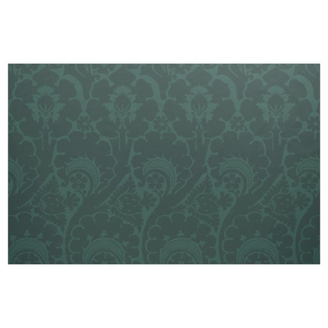 Tissu Bleu-vert foncé Renaissance Floral (Fat Quarter)