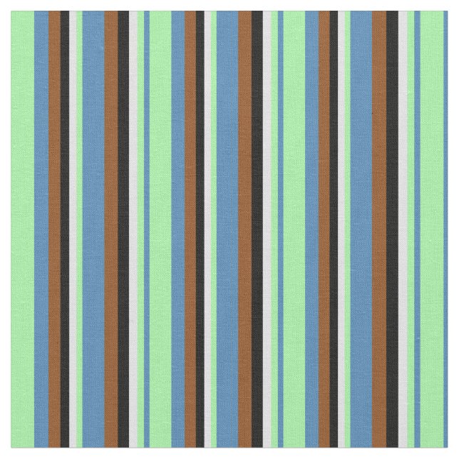 Tissu Bleu, Vert, Lavande, Noir et Brown (Fermer)