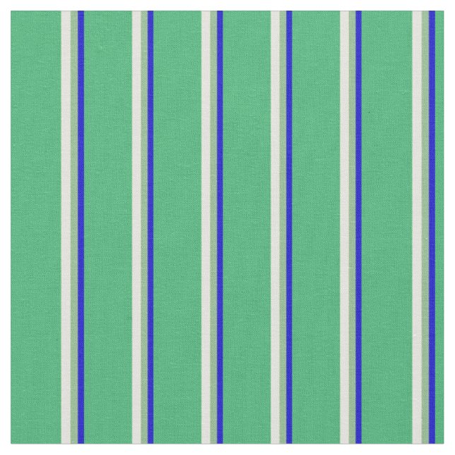 Tissu Bleu, Vert mer foncée, Jaune clair et Vert mer (Fermer)