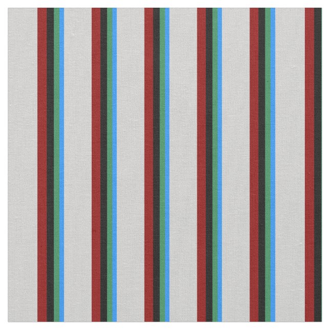 Tissu Bleu, Vert mer, Noir, Rouge foncé et gris clair (Fermer)