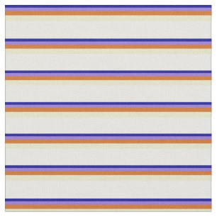 Tissu Bleu, Violet, Chocolat, Baguette d'or pâle & Blanc