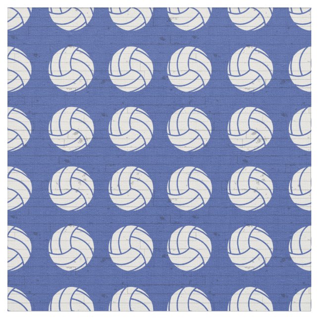 Tissu Bleu Volleyball Plancher à motifs (Fermer)