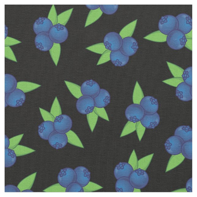 Tissu Bleus mignons Fruits Enfants (Fermer)